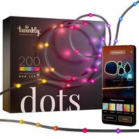 Smart LED Гирлянда Twinkly Dots Lights RGB 200 Gen II, IP20, черный кабель