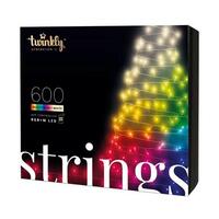 Smart LED Гирлянда Twinkly Strings RGBW 600, Gen II, IP44, длина 48м, черный кабель