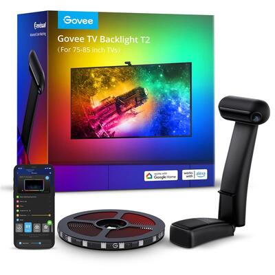 Набор адаптивной подсветки Govee H605C Enviual TV Backlight T2 with Dual Cameras 55-65', RGBIC, WI-FI/Bluetooth, черный