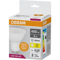 Лампа OSRAM LED GU10 5Вт 3000K 400Лм PAR16 VALUE