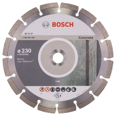 Bosch 230x22.23, 10 шт (2608603243) Алмазний відрізний круг по бетону