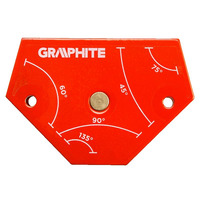 Graphite Cварочный угольник магнитный 56H904, 64x95x14мм, угол 45, 60, 75, 90, 135град., сила 11,4 кг