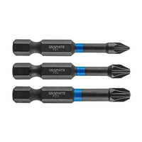 Graphite 56H542 Биты ударные PZ1/2/3 x 50 мм, 3 шт.