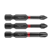 Graphite 56H543 Биты ударные PH1/2/3 x 50 мм, 3 шт.