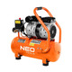 Neo Tools 12K020 Компресор, безмасляний, 230В, 12л, 8 Бар, 105л/хв, 500Вт, прямий привід, індукційний, IP20