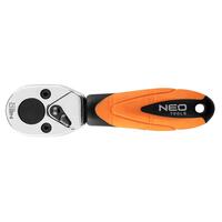 Neo Tools Ключ-трещотка, 1/4", 105 мм, CrV, 48 зубцов