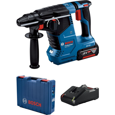 Перфоратор акумуляторний Bosch GBH 187-LI, патрон SDS-plus 24мм, 18В 1х5Аг, 2.4Дж, 3 режими, 980об/хв, 3кг, без АКБ та ЗП