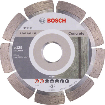 Диск алмазный Bosch Standard for Concrete, 125х22.23мм, по бетону