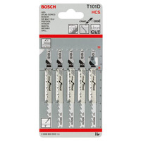 Пилка Bosch T 101 D, HCS лобзиковая, 5 шт.