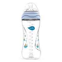 Nuvita Бутылка для кормления Mimic 330мл. 4м+ Антиколиковая [Feeding bottle Mimic 330ml. 4m+ Colic reduction, blue]