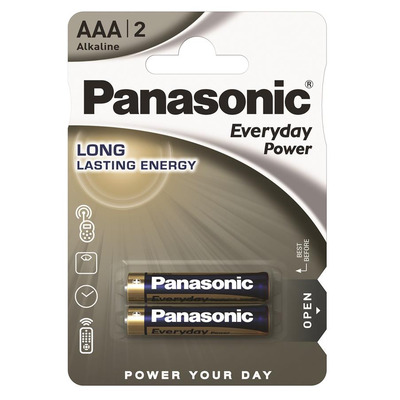 Panasonic Батарейка EVERYDAY POWER лужна AAА блістер, 2 шт.