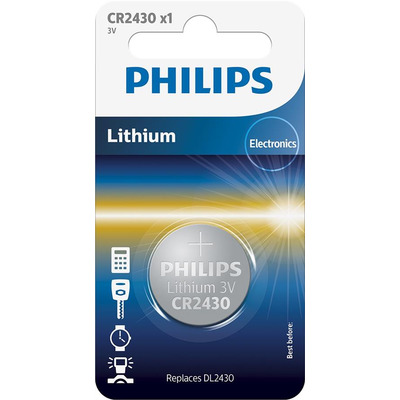 Philips Батарейка литиевая CR 2430 блистер, 1 шт