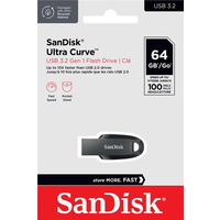 Накопитель SanDisk 64GB USB 3.2 Type-A Ultra Curve Black