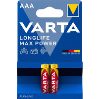 VARTA Батарейка LONGLIFE MAX POWER щелочная AAA блистер, 2 шт.