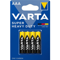 VARTA Батарейка Super Heavy Duty угольно-цинковая AAA BLI 4 блистер, 4 шт.