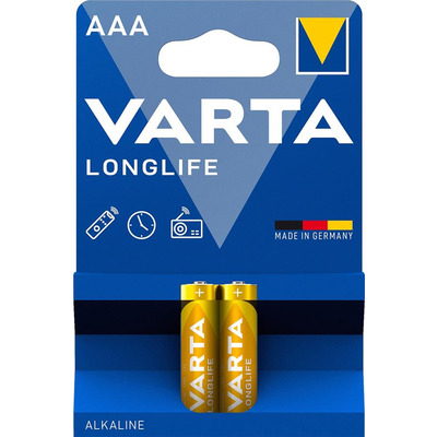 VARTA Батарейка LONGLIFE AAA BLI 2 ALKALINE