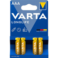 VARTA Батарейка LONGLIFE щелочная AAA блистер, 4 шт.