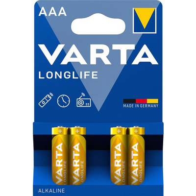 Батарейка Varta Longlife AAA/LR03 BL 4шт