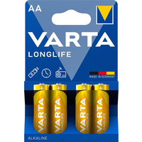 VARTA Батарейка LONGLIFE щелочная AA блистер, 4 шт.