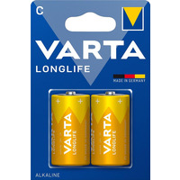 VARTA Батарейка LONGLIFE щелочная C(LR14) блистер, 2шт.