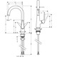 Hansgrohe Смеситель для кухни Talis S, длина излива - 174мм, поворотный, 1рычаг, KM220, хром