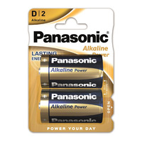 Panasonic Батарейка ALKALINE POWER щелочная D(LR20) блистер, 2 шт.