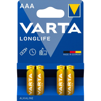 VARTA LONGLIFE AAA BLI 4 ALKALINE Батарейка