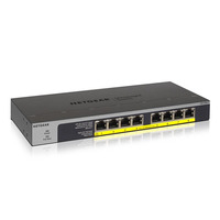 NETGEAR Комутатор GS108LP 8xGE PoE+ (60Вт), FlexPoE, некерований