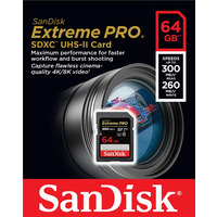 SanDisk Карта пам'яті 64GB SDXC C10 UHS-II U3 V90 R300/W260MB/s Extreme Pro