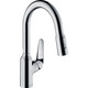 Hansgrohe Смеситель для кухни Focus M42, длина излива - 224мм, вытяжной, 1рычаг, KM180, хром