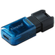 Флеш-накопичувач USB3.2 128GB Type-C Kingston DataTraveler 80 M Blue/Black (DT80M/128GB)