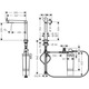 Смеситель для кухни Hansgrohe Aqittura M91, длина излива - 285мм, поворотный, 1рычаг, FilterSystem 240, под сталь.