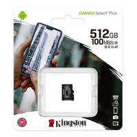 Карта пам`яті MicroSDXC 512GB UHS-I/U3 Class 10 Kingston Canvas Select Plus R100/W85MB/s (SDCS2/512GBSP)