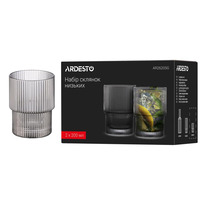 Набір склянок низьких Ardesto Graphite 200 мл, 2 шт.