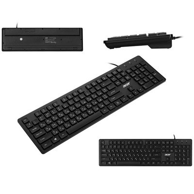 Клавиатура Acer OKW020, 104key ,USB-A, EN/UKR/RU, чёрный