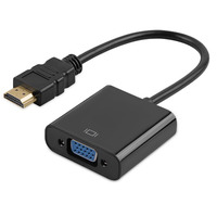 Перехідник HDMI M - VGA F чорний (без звуку) OEM