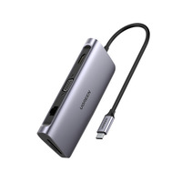 Док-станция USB3.0 Type-C --> USB 3.0x3/HDMI/VGA/RJ45/SD&TF/PD Ugreen CM179 Серая