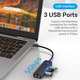 Хаб USB 3.1 Type-C -> 3xUSB 3.0+MicroUSB+3.5mm Sound Adapter черный Vention