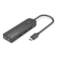 Хаб USB 3.1 Type-C -> 3xUSB 3.0+MicroUSB+3.5mm Sound Adapter черный Vention