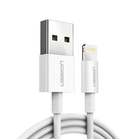 КабельUgreen US155 USB - Lightning (M/M), 2 м, White (20730)