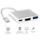 Док-станція USB3.1 Type-C --> HDMI/USB3.0/Type-C (F), кабель 0.1м, OEM