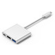 Док-станція USB3.1 Type-C --> HDMI/USB3.0/Type-C (F), кабель 0.1м, OEM