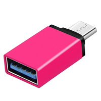 Перехідник USB3.1 Type-C - USB 3.0 AF (OTG) Pink