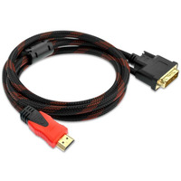 Кабель HDMI M-DVI 24M, 1.5 м, оплетка