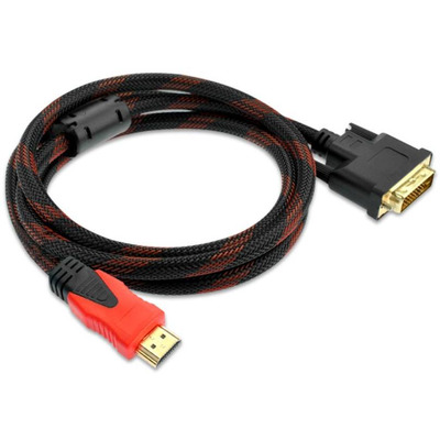 Кабель HDMI M-DVI 24M, 1.5 м, оплетка