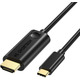 Кабель USB 3.1 Type-C M - HDMI M, 3.0m Thunderbolt 3 чорний Choetech