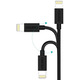 Кабель USB AM-Lightning M, 1.2м, MFi 2.4A, черный Choetech