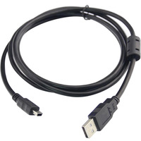 КабельUSB AM-mini BM 5pin, 1.8 м, з феритом, чорний