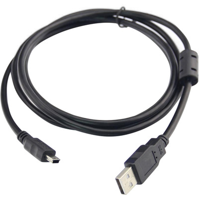 Кабель USB AM-mini BM 5pin, 1.8м, с ферритом, черный