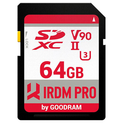 Карта памяти Memory card Secure Digital 64Gb GoodRAM IRDM PRO SDXC V90 UHS-II U3 Retail